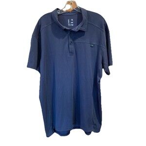 ARC'TERYX Men’s XXL Captive Short Sleeve Shirt Navy Blue Polo Stretch Rare